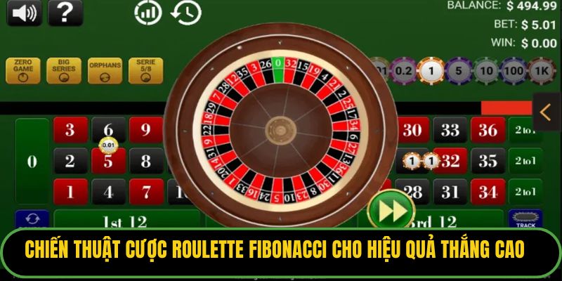 Chiến thuật cược roulette fibonacci cho hiệu quả thắng cao